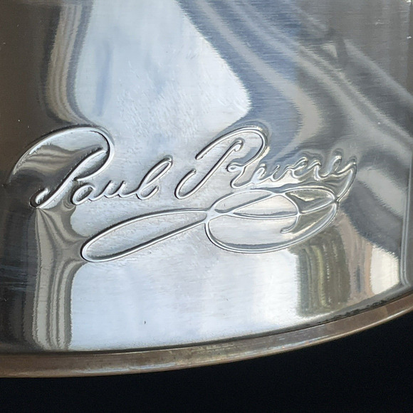 Paul Revere Signature Vintage Small 1 QT Whistling Tea Pot Kettle Copper Bottom - Picture 13 of 15